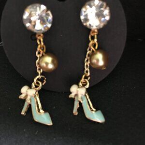 High Heel Dangle Earrings – Red, Pink or Blue Options